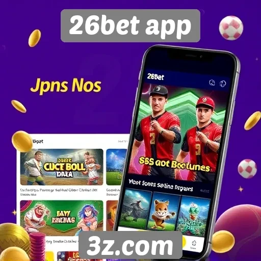 Diversidade de jogos disponíveis na 26bet app