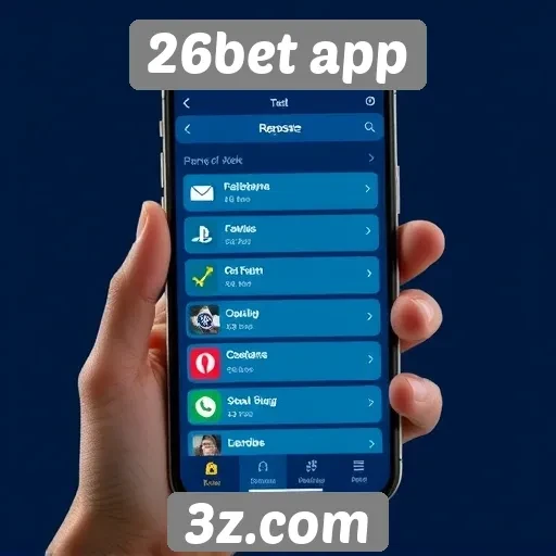 Principais recursos disponíveis no 26bet app